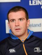30 November 2011; Leinster's Shane Jennings speaking during a press conference ahead of their Celtic League game against Cardiff Blues on Friday. Leinster Rugby Squad Press Conference, David Lloyd Riverview, Clonskeagh, Dublin. Picture credit: Stephen McCarthy / SPORTSFILE