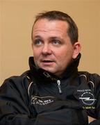 1 December 2011; Davy Fitzgerald speaking to journalists at the Sheraton Fisherman's Wharf Hotel in advance of Sunday's game. 2011 GAA GPA All-Stars Hurling Tour sponsored by Opel, Sheraton Fisherman's Wharf Hotel, Mason Street, San Francisco, California, USA. Picture credit: Ray McManus / SPORTSFILE