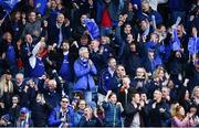 19 May 2017; Supporters celebrate a try during the Guinness PRO12 Semi-Final match between Leinster and Scarlets at the RDS Arena in Dublin. Photo by Ramsey Cardy/Sportsfile