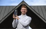 22 May 2017; Aaron Byrne of Dublin pictured with his EirGrid U21 Player of the Year award for his outstanding contribution in the 2017 EirGrid GAA Football U21 Championship. EirGrid is the state-owned company that manages and develops Ireland's electricity grid. For more information see www.eirgrid.com. Herbert Park Hotel in Dublin.  Photo by Sam Barnes/Sportsfile