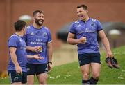 22 May 2017; Munster's Ian Keatley, Jaco Taute, and CJ Stander share a laugh as they make their way out for Munster Rugby squad training at the University of Limerick in Limerick. Photo by Diarmuid Greene/Sportsfile