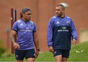 22 May 2017; Francis Saili, left, and Simon Zebo of Munster make their way out for Munster Rugby squad training at the University of Limerick in Limerick. Photo by Diarmuid Greene/Sportsfile