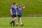 22 May 2017; Dave Kilcoyne, right, and Stephen Archer of Munster make their way out for Munster Rugby squad training at the University of Limerick in Limerick. Photo by Diarmuid Greene/Sportsfile