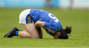 21 May 2017; Paul Cunningham of Wicklow reacts after picking up an injury during the Leinster GAA Football Senior Championship Round 1 match between Louth and Wicklow at Parnell Park in Dublin. Photo by Piaras Ó Mídheach/Sportsfile