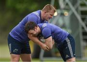 22 May 2017; John Ryan, left, and Darren Sweetnam of Munster during Munster Rugby squad training at the University of Limerick in Limerick. Photo by Diarmuid Greene/Sportsfile
