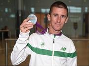 22 May 2017; Robert Heffernan of the Ireland Men's Race Walking Team, who won bronze in the 20km at The European Race Walking Cup in Podebrady, Czech Republic, pictured on his return at Dublin Airport in Dublin. Photo by Seb Daly/Sportsfile