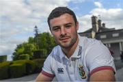 22 May 2017; Robbie Henshaw of British and Irish Lions poses for a portrait following a press conference at Carton House in Maynooth, Co Kildare. Photo by Ramsey Cardy/Sportsfile