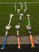 21 May 2017; Reserve hurleys, belong to the Tipperary players, rest by the subs bench before the Munster GAA Hurling Senior Championship Semi-Final match between Tipperary and Cork at Semple Stadium in Thurles, Co. Tipperary. Photo by Ray McManus/Sportsfile