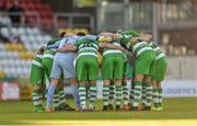 22 May 2017; Shamrock Rovers players in a huddle before the SSE Airtricity League Premier Division match between Shamrock Rovers and Galway United at Tallaght Stadium in Dublin. Photo by Piaras Ó Mídheach/Sportsfile