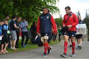 22 May 2017; Taulupe Faletau, left, and Justin Tipuric of British and Irish Lions arrive for squad training at Carton House in Maynooth, Co. Kildare. Photo by Ramsey Cardy/Sportsfile