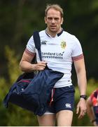 22 May 2017; Alun Wyn Jones of British and Irish Lions arrives for squad training at Carton House in Maynooth, Co Kildare. Photo by Ramsey Cardy/Sportsfile