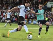 23 May 2017; Robbie Benson of Dundalk in action against Dean Jarvis of Derry City during the SSE Airtricity League Premier Division match between Dundalk and Derry City at Oriel Park, Dundalk, Co. Louth. Photo by David Maher/Sportsfile