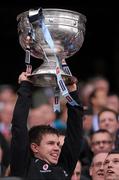 18 September 2011; Darragh Nelson, Dublin, lifts The Sam Maguire Cup. GAA Football All-Ireland Senior Championship Final, Kerry v Dublin, Croke Park, Dublin. Picture credit: Stephen McCarthy / SPORTSFILE