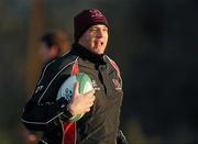 5 December 2011; Ulster's Dan Tuohy in action during squad training ahead of their Heineken Cup, Pool 4, Round 3, game against Aironi on Friday. Ulster Rugby Squad Training, Newforge Country Club, Belfast, Co. Antrim. Picture credit: Oliver McVeigh / SPORTSFILE