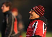 5 December 2011; Ulster's John Afoa during squad training ahead of their Heineken Cup, Pool 4, Round 3, game against Aironi on Friday. Ulster Rugby Squad Training, Newforge Country Club, Belfast, Co. Antrim. Picture credit: Oliver McVeigh / SPORTSFILE