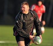 5 December 2011; Ulster's Nigel Brady in action during squad training ahead of their Heineken Cup, Pool 4, Round 3, game against Aironi on Friday. Ulster Rugby Squad Training, Newforge Country Club, Belfast, Co. Antrim. Picture credit: Oliver McVeigh / SPORTSFILE