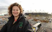 6 December 2011; Ireland Chef de Mission Sonia O'Sullivan at Olympic Park, one of the venues at the 2012 London Olympic Games. London, England. Picture credit: Brendan Moran / SPORTSFILE