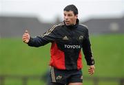 6 December 2011; Munster's Denis Leamy during squad training ahead of their Heineken Cup, Pool 1, Round 3, game against Scarlets on Saturday. Munster Rugby Squad Training, University of Limerick, Limerick. Picture credit: Diarmuid Greene / SPORTSFILE
