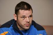 8 December 2011; Leinster's Mike Ross during a press briefing. Leinster Rugby Press Briefing, David Lloyd Riverview, Clonskeagh, Dublin. Picture credit: Brian Lawless / SPORTSFILE
