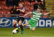 22 May 2017; Colm Horgan of Galway United in action against Simon Madden of Shamrock Rovers during the SSE Airtricity League Premier Division match between Shamrock Rovers and Galway United at Tallaght Stadium in Dublin. Photo by Piaras Ó Mídheach/Sportsfile
