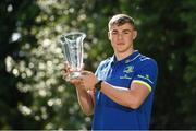 25 May 2017; Garry Ringrose of Leinster with his Bank of Ireland Player of the Month award for April 2017, at Leinster Rugby HQ, Newstead Building, UCD, Belfield, Dublin 4. Photo by Matt Browne/Sportsfile