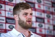 25 May 2017; George Kruis of British and Irish Lions speaking during a press conference at Carton House in Maynooth, Co Kildare. Photo by Sam Barnes/Sportsfile