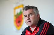 25 May 2017; Mayo manager Stephen Rochford speaking during the Mayo Football Press Night at Elverys MacHale Park, in Castlebar, Co. Mayo. Photo by Seb Daly/Sportsfile