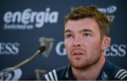 26 May 2017; Peter O’Mahony of Munster speaking during the Guinness PRO12 Final Press Conference at the Aviva Stadium in Dublin. Photo by Sam Barnes/Sportsfile