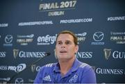 26 May 2017; Munster director of rugby Rassie Erasmus during the Guinness PRO12 Final Press Conference at the Aviva Stadium in Dublin. Photo by Sam Barnes/Sportsfile