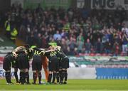 26 May 2017; Shamrock Rovers players huddle during the SSE Airtricity League Premier Division match between Cork City and Shamrock Rovers at Turners Cross, in Cork.  Photo by Eóin Noonan/Sportsfile