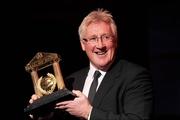 8 December 2011; Former Kerry footballer Pat Spillane with his Hall of Fame award at the 2011 Texaco Sportstars Awards. Four Seasons Hotel, Simmonscourt Road, Dublin. Picture credit: Stephen McCarthy / SPORTSFILE