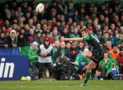 10 December 2011; Niall O'Connor, Connacht, kicks a penalty. Heineken Cup, Pool 6, Round 3, Connacht v Gloucester, Sportsground, Galway. Picture credit: Pat Murphy / SPORTSFILE