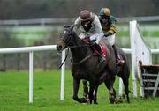 11 December 2011; Kyle's Turn, with Edward O'Connell up, on their way to winning the €10 Admission To Durkan Day Handicap Hurdle after jumping the last. Horse Racing, Punchestown, Co. Kildare. Picture credit: Matt Browne / SPORTSFILE