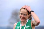 11 December 2011; Fionnuala Britton, Ireland, reacts after winning the Senior Women's event at the 18th SPAR European Cross Country Championships 2011. Velenje, Slovenia. Picture credit: Stephen McCarthy / SPORTSFILE