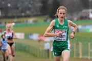11 December 2011; Fionnuala Britton, Ireland, leads the field on her way to winning the Senior Women's event at the 18th SPAR European Cross Country Championships 2011. Velenje, Slovenia. Picture credit: Stephen McCarthy / SPORTSFILE