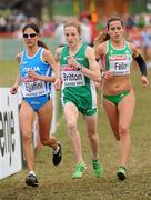 11 December 2011; Fionnuala Britton, Ireland, leads the field, including Nadia Ejjafini, Italy, and Dulce Felix, Portugal, right, on her way to winning the Senior Women's event at the 18th SPAR European Cross Country Championships 2011. Velenje, Slovenia. Picture credit: Stephen McCarthy / SPORTSFILE