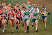 11 December 2011; Siofra Cleirigh-Buttner and Clare McCarthy, Ireland, take to the front early in the Junior Women's event at the 18th SPAR European Cross Country Championships 2011. Velenje, Slovenia. Picture credit: Stephen McCarthy / SPORTSFILE
