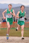 11 December 2011; David Flynn, left, and David Fitzmaurice, Ireland, in action during the Men's U23 event at the 18th SPAR European Cross Country Championships 2011. Velenje, Slovenia. Picture credit: Stephen McCarthy / SPORTSFILE