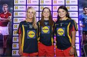 26 May 2017; The Lidl Teams of the League Awards were presented at Croke Park on Friday, May 26th. The best players from the 4 Divisions of the Lidl National Football Leagues are selected in their position on their Divisional team. Managers from opposition teams voted for the most impressive players from each match with the player receiving the most votes selected in their position on their Divisions best fifteen. Pictured are members of Lidl Division 1 Team of the League from Co Cork, from left, Orla Finn, Eimear Scally and Marie Ambrose. Photo by Sam Barnes/Sportsfile