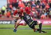 20 May 2017; Rory Scannell of Munster is tackled by Alun Wyn Jones of Ospreys during the Guinness PRO12 semi-final between Munster and Ospreys at Thomond Park in Limerick. Photo by Diarmuid Greene/Sportsfile