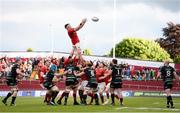 20 May 2017; Billy Holland of Munster wins possession in a lineout during the Guinness PRO12 semi-final between Munster and Ospreys at Thomond Park in Limerick. Photo by Diarmuid Greene/Sportsfile