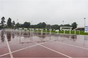 27 May 2017; A general view of Morton Stadium after the event is postponed due to heavy rainfall during Day 1 of the Irish Life Health National Combined Event Championships at Morton Stadium in Santry, Co Dublin. Photo by Eóin Noonan/Sportsfile