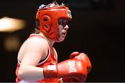 28 April 2017; Christina Desmond of Ireland during her 75kg bout against Assunta Canfora of Italy at the Elite International Boxing Tournament in the National Stadium, Dublin. Photo by Piaras Ó Mídheach/Sportsfile