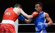 28 April 2017; Jordan Rodriguez of France, right, in action against Stephen McKenna of Ireland during their 56kg bout at the Elite International Boxing Tournament in the National Stadium, Dublin. Photo by Piaras Ó Mídheach/Sportsfile