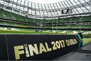 27 May 2017; A general view of the Aviva Stadium ahead of the Guinness PRO12 Final between Munster and Scarlets at the Aviva Stadium in Dublin. Photo by Ramsey Cardy/Sportsfile