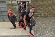 27 May 2017; Aidan Walsh of Cork arrives for his first championship football match for Cork in three years before the Munster GAA Football Senior Championship Quarter-Final match between Waterford and Cork at Fraher Field in Dungarvan, Co Waterford. Photo by Matt Browne/Sportsfile