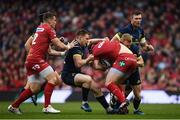 27 May 2017; Ryan Elias of Scarlets is tackled by Rory Scannell of Munster during the Guinness PRO12 Final between Munster and Scarlets at the Aviva Stadium in Dublin. Photo by Ramsey Cardy/Sportsfile