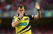 27 May 2017; Referee Nigel Owens during the Guinness PRO12 Final between Munster and Scarlets at the Aviva Stadium in Dublin. Photo by Ramsey Cardy/Sportsfile