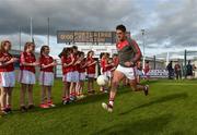 27 May 2017; Aidan Walsh of Cork makes his way onto the pitch for the warm-up before his first championship football match for Cork in three years before the Munster GAA Football Senior Championship Quarter-Final match between Waterford and Cork at Fraher Field in Dungarvan, Co Waterford. Photo by Matt Browne/Sportsfile