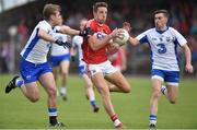 27 May 2017; Aidan Walsh of Cork in action against Gavin Crotty, right, and Brian Looby of Waterford during the Munster GAA Football Senior Championship Quarter-Final match between Waterford and Cork at Fraher Field in Dungarvan, Co Waterford. Photo by Matt Browne/Sportsfile